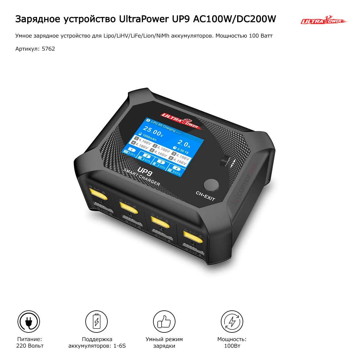 Зарядное устройство UltraPower UP9 AC100W/DC200W