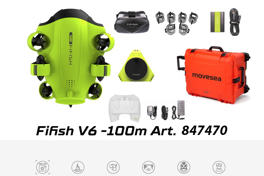 Подводный дрон FIFISH V6 100m 64GB QYSEA (Арт 847470)