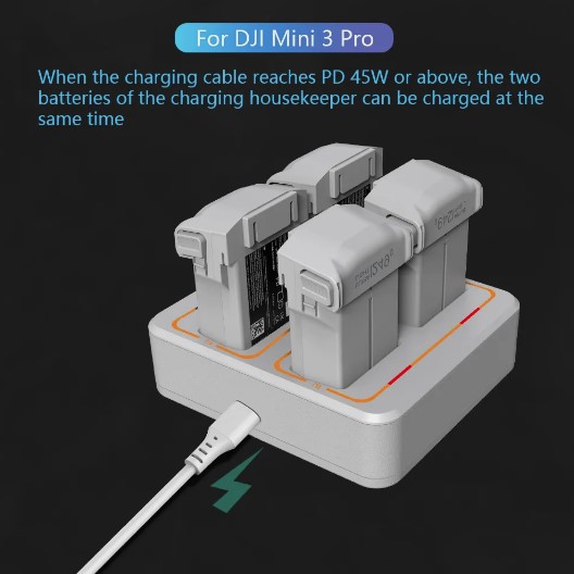 Зарядный хаб для DJI Mini 3 / 3 Pro / 4 Pro (для 4х батарей)