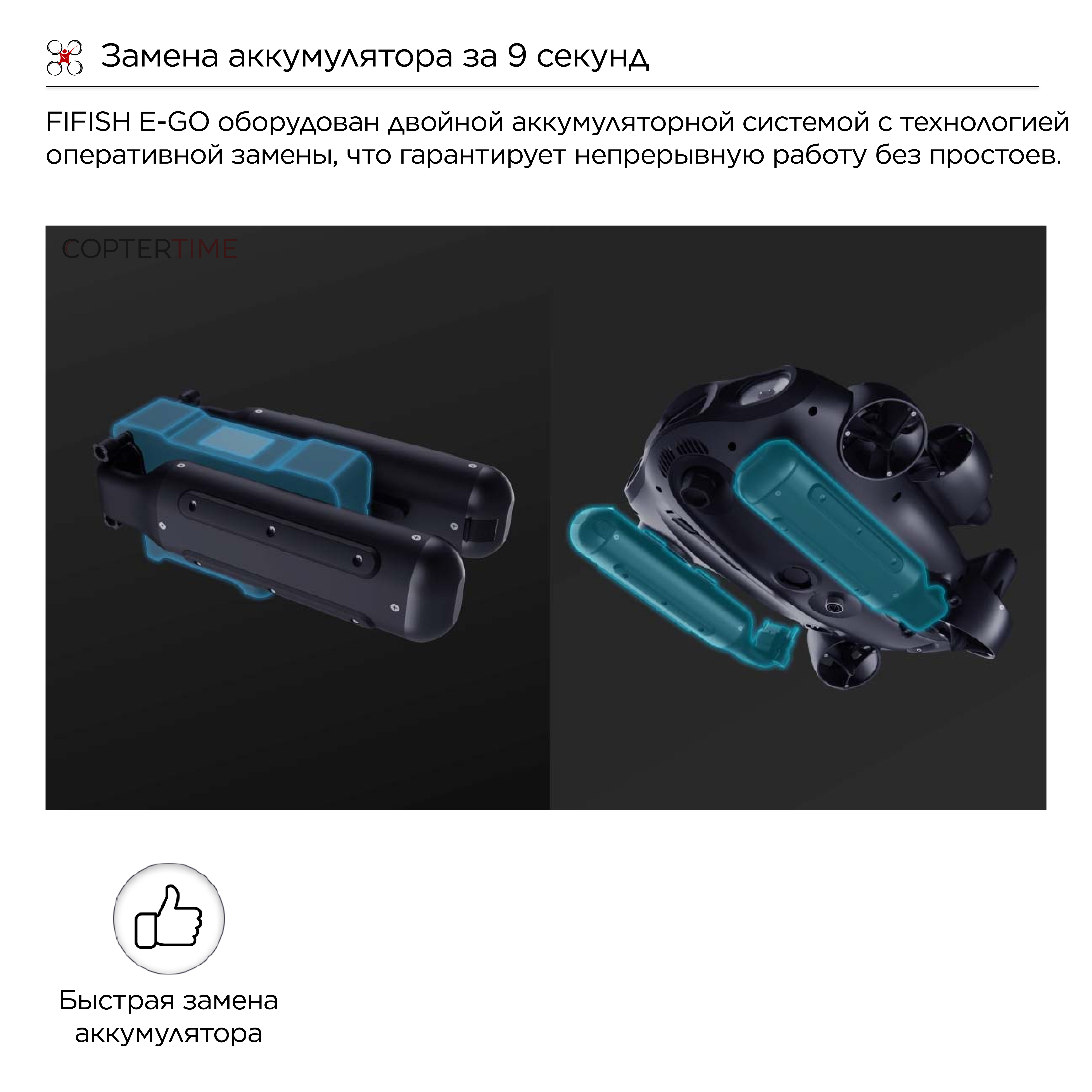 Подводный дрон QYSEA Fifish E-GO (E200A)