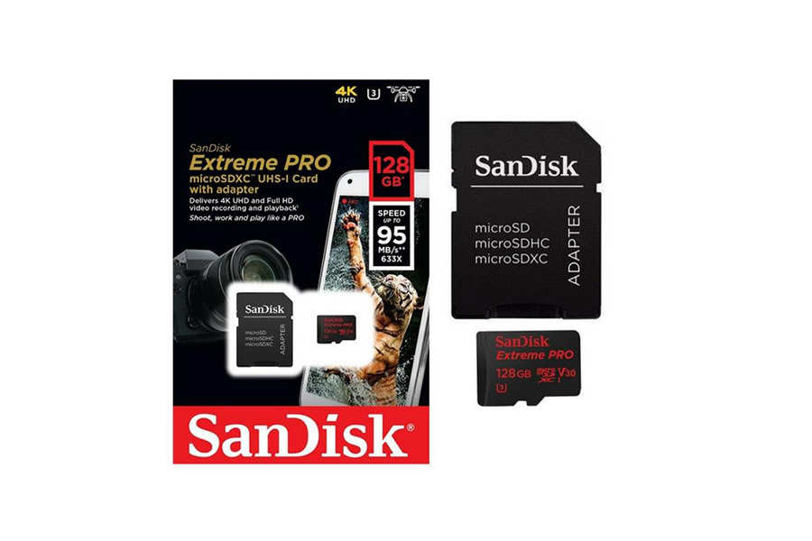 Карта памяти 128Gb SanDisk Extreme PRO 10 UHS-I U3 633x (100Mb/s) (MicroSDXC)