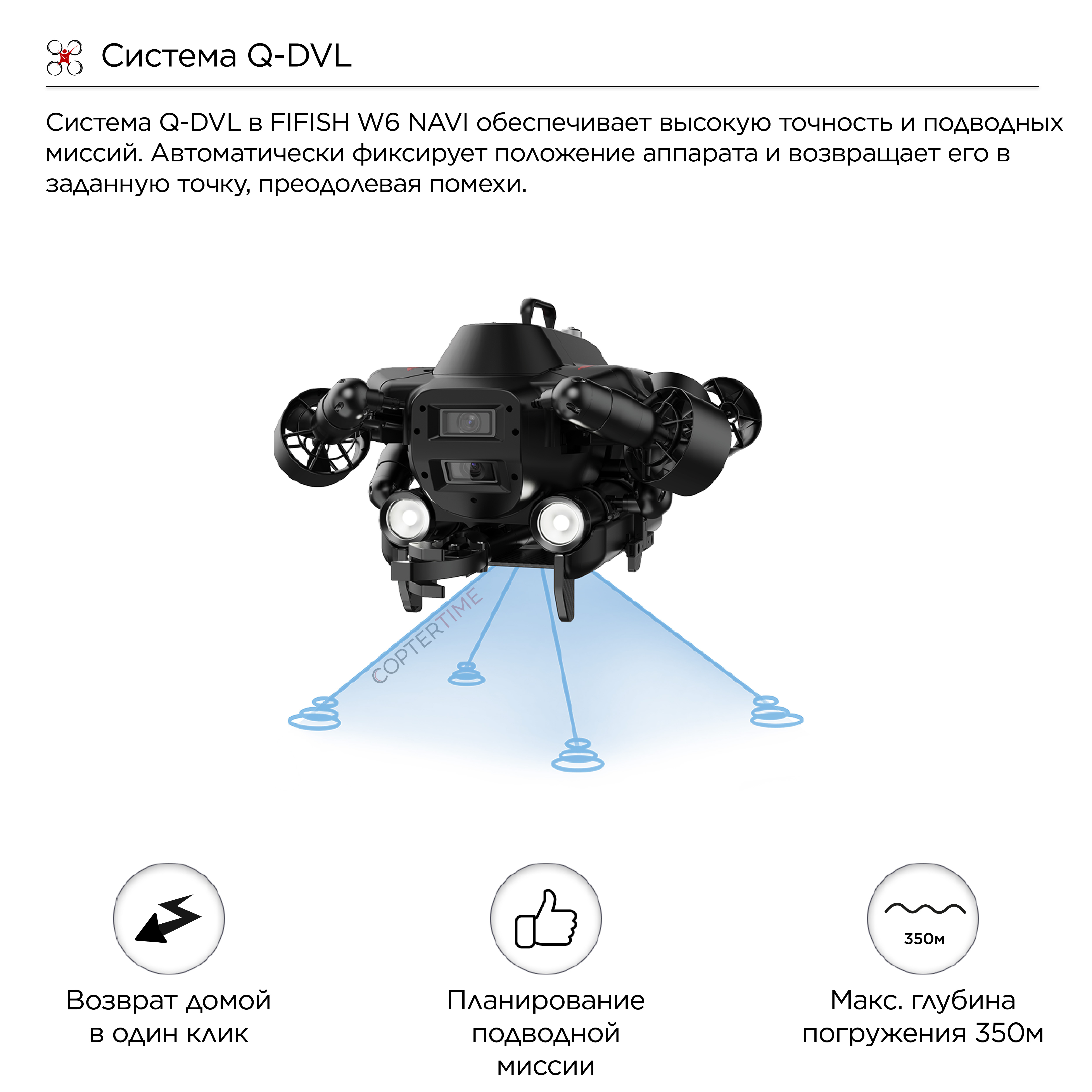 Подводный дрон QYSEA Fifish W6 Navi
