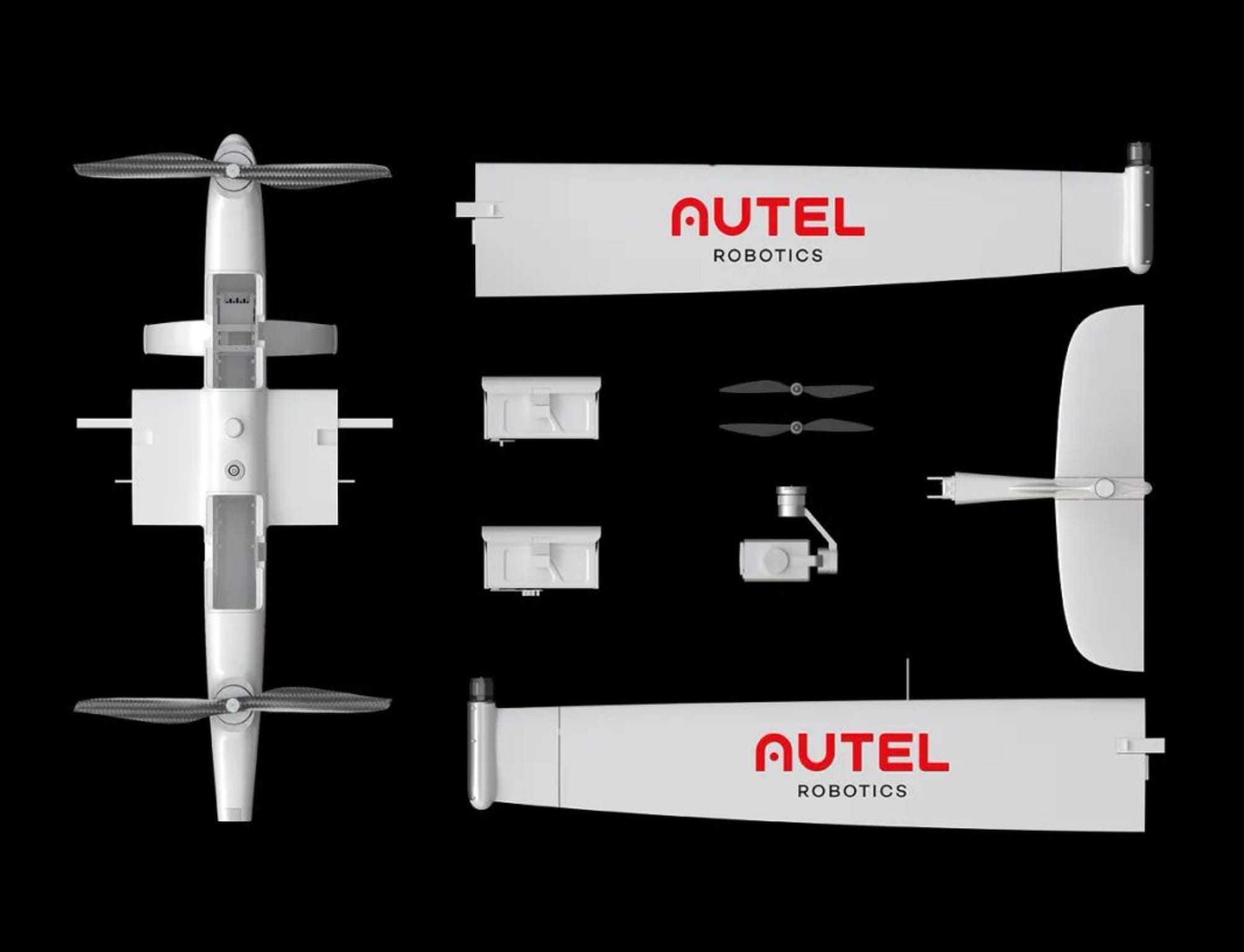 Квадрокоптер-самолет Autel Dragonfish (VTOL)