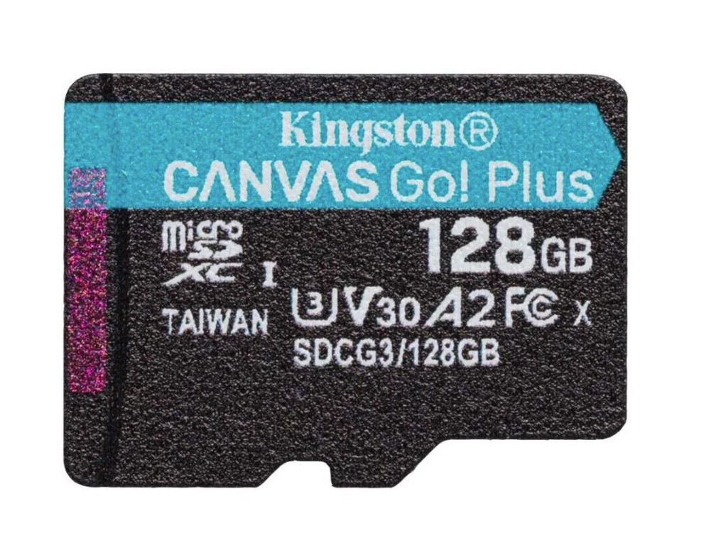 Карта памяти Kingston 128GB microSDXC Canvas Go Plus 170R A2 U3 V30 Card + ADP