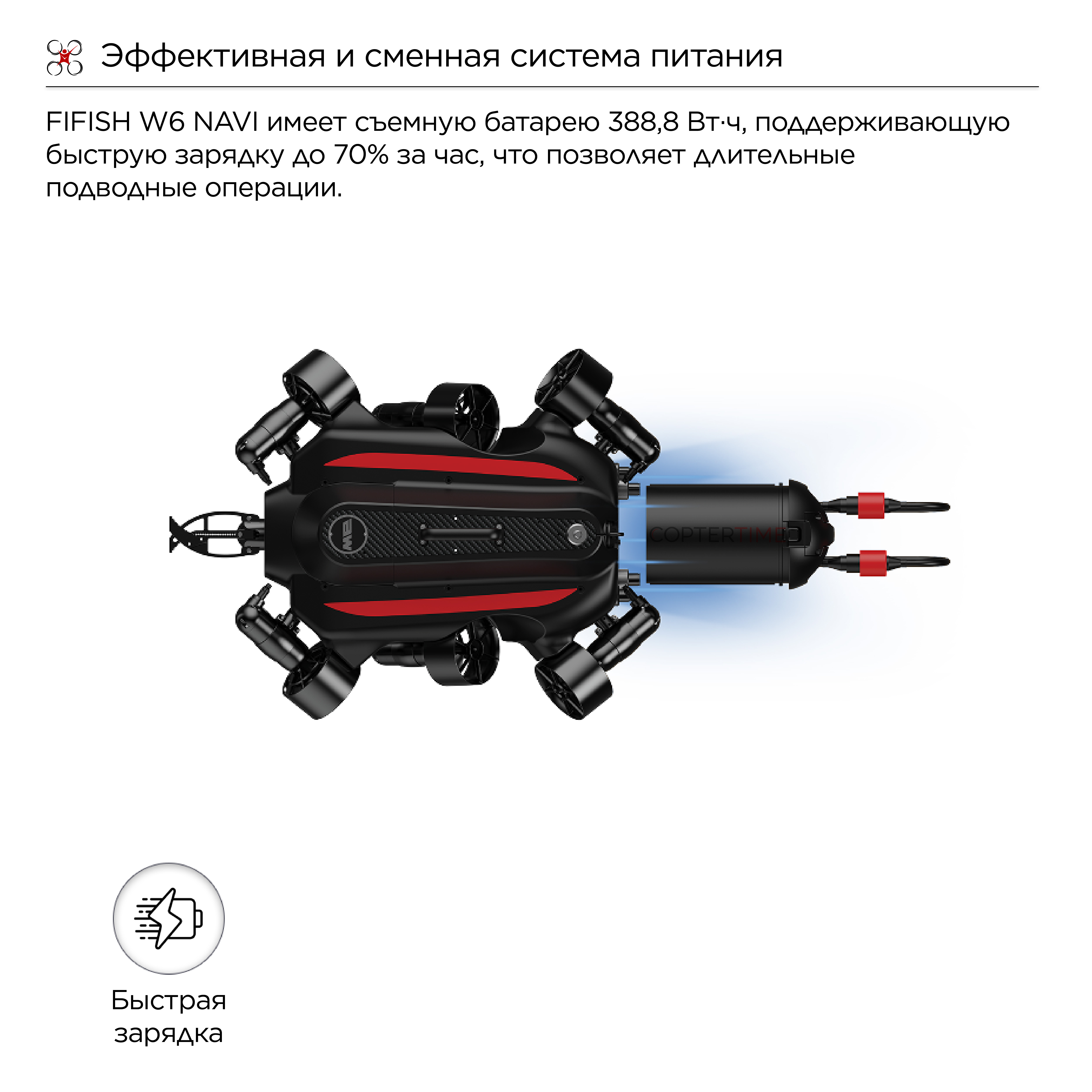 Подводный дрон QYSEA Fifish W6 Navi