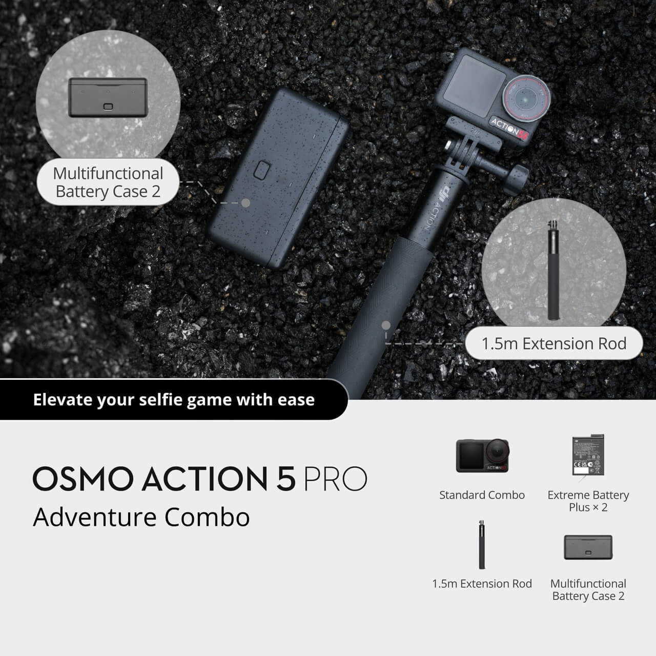 Экшн-камера DJI Osmo Action 5 Pro Adventure Combo