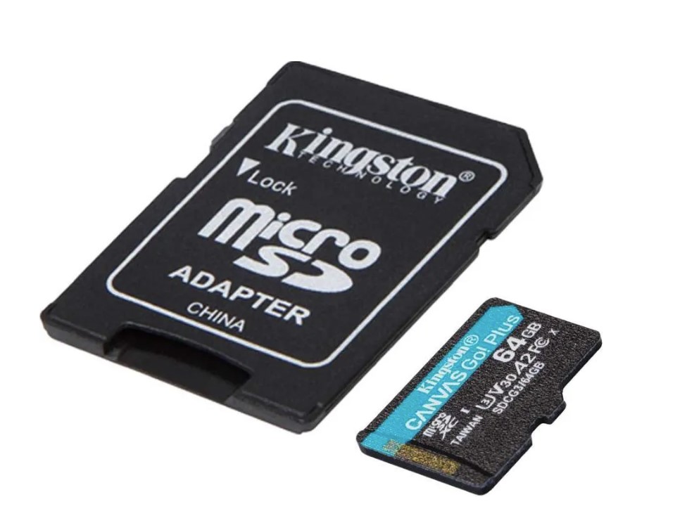 Карта памяти Kingston 64GB microSDXC Canvas Go Plus 170R A2 U3 V30 Single Pack w/o ADP