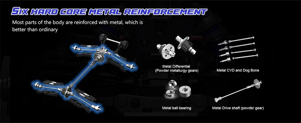 Радиоуправляемый гоночный автомобиль JIUSI WB12 PRO 1:12 (80 км/ч, бесколлекторный, 4WD)