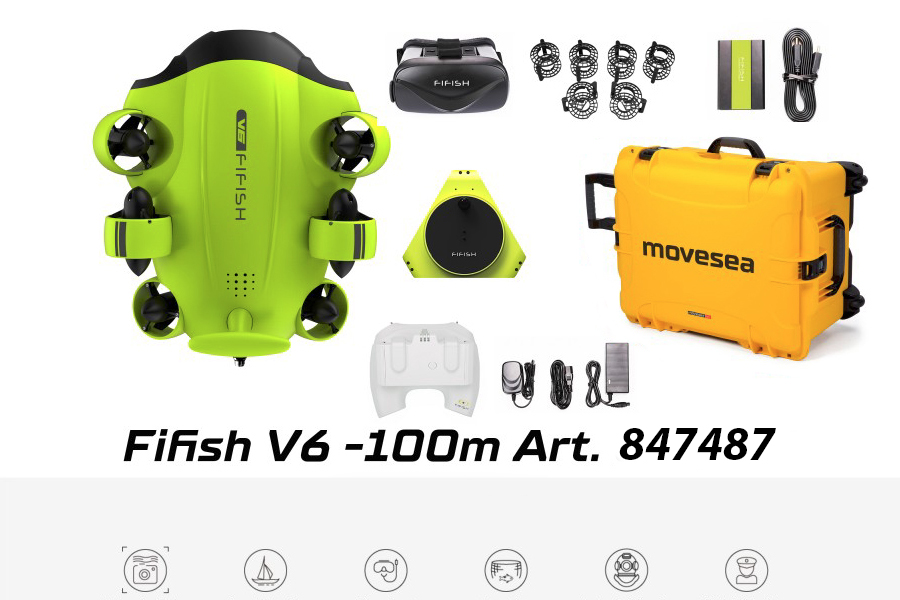 Подводный дрон FIFISH V6 100m 64GB QYSEA (Арт 847487)