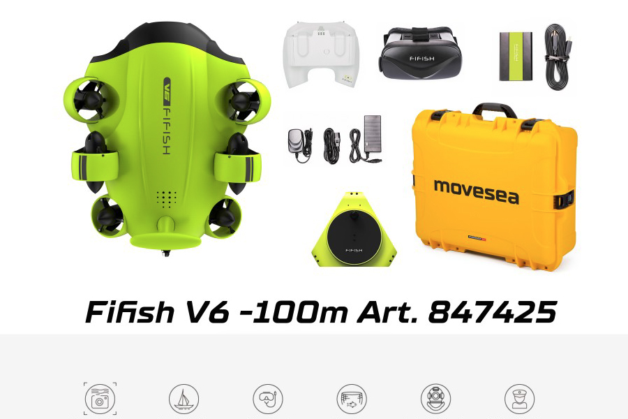 Подводный дрон FIFISH V6 100m 64GB QYSEA (Арт 847425)