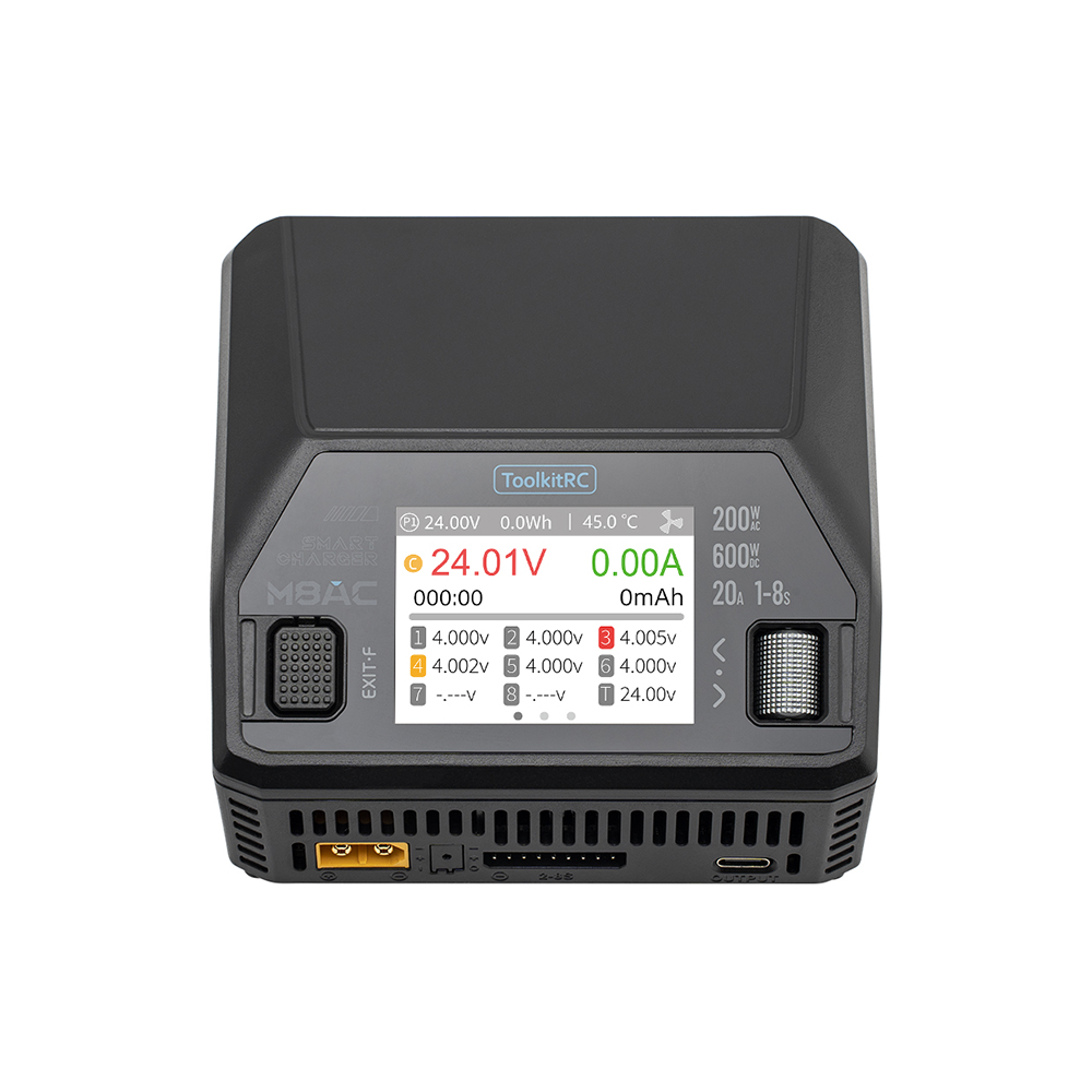 Зарядное устройство ToolkitRC M8AC AC200W / DC600W (1-8S, 20A)
