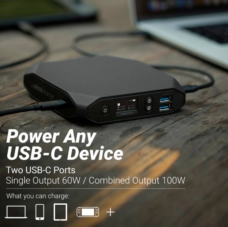 Беспроводное зарядное устройство Omni 20 USB-C+ (OMNICHARGE)