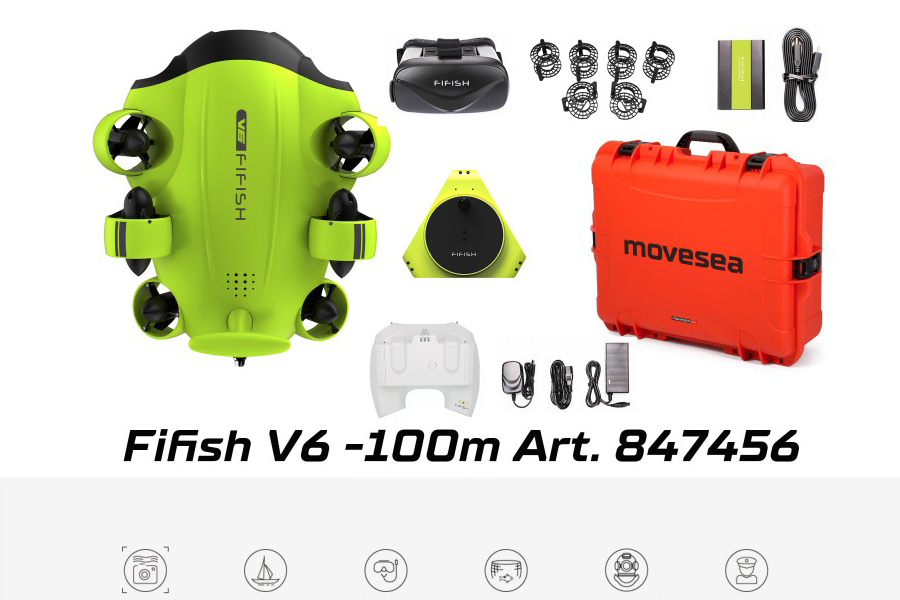 Подводный дрон FIFISH V6 100m 64GB QYSEA (Арт 847456)