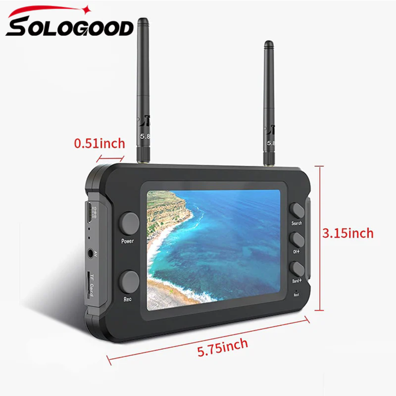 Монитор FPV SoloGood 5.8G 40CH 800*480 4.3"