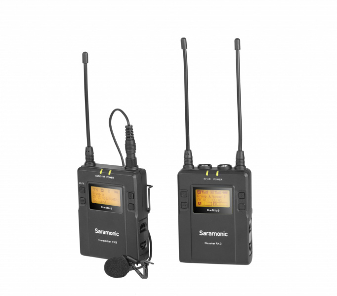 Беспроводная радиосистема Saramonic UwMic9 TX9+RX9 радиопетличка с 1 передатчиком и 1 приемником