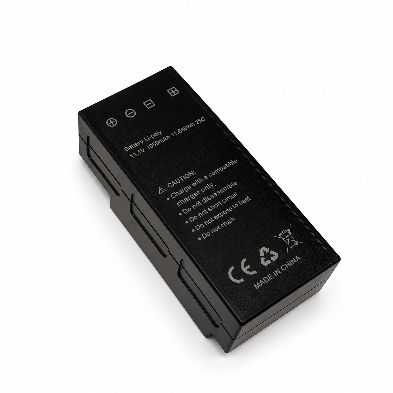 Аккумулятор Li-Po 1050mAh, 11.1V, 3S, 25C, T‐plug (li-poly) для автомоделей MJX 16207/16208/16209/16210 - MJX-B105A