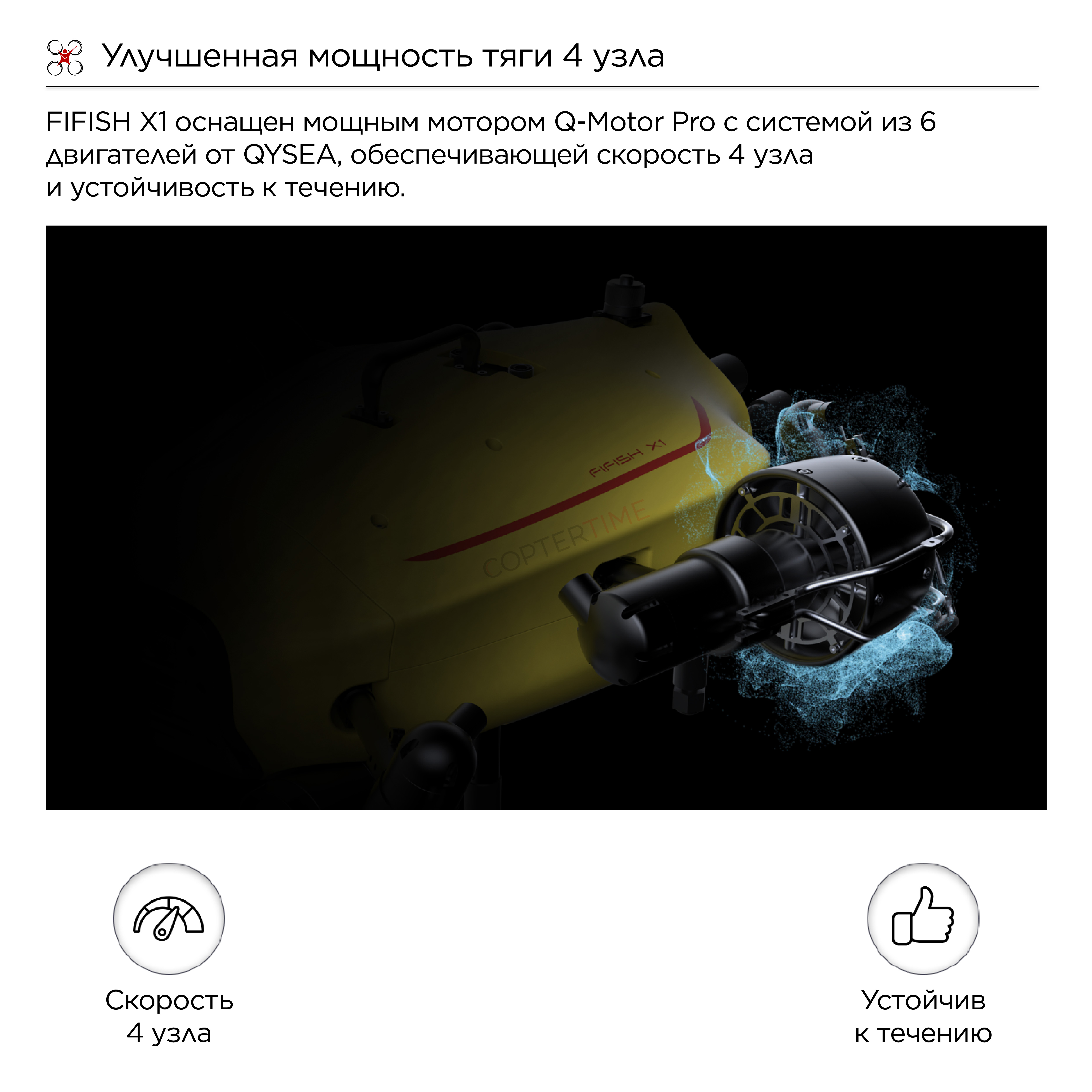 Подводный дрон QYSEA Fifish X1