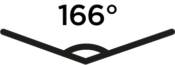 Широкий угол 166°