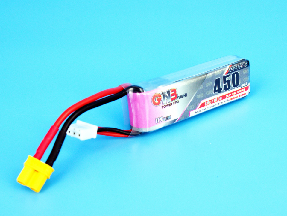 Аккумулятор lipo GNB 450mah 2S 80C