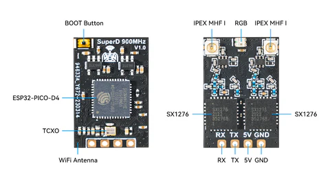 Приемник SuperD ELRS Diversity Dual Receiver 868 МГц