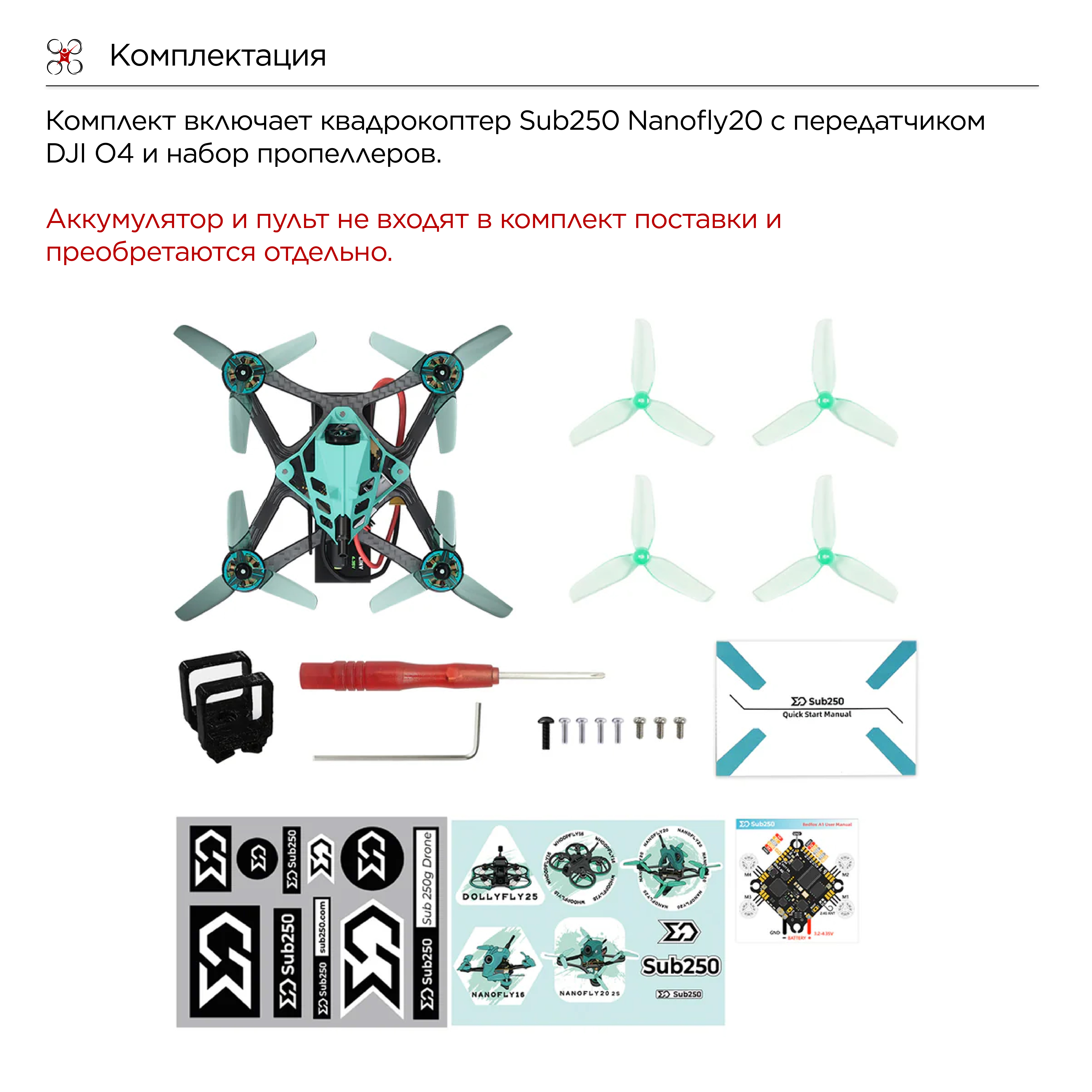Квадрокоптер Nanofly20 2S 2" HD O4 FPV (ELRS)